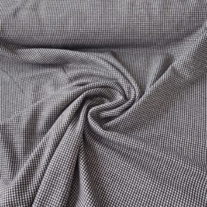 Dzianina bawełniana z poliestrem PEPITA czarno biała